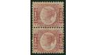 1870. 1/2d Rose-red. Plate 14. Superb mint pair...