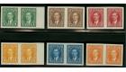 SG357-362. 1937 Set of 6. 'IMPERFORATE PAIRS'. Post Office fresh