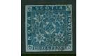 SG4. 1857 3d Pale blue. Superb used with beautiful