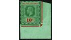 SG35. 1924 10/- Green and red. Beautiful U/M...