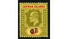 1908 Revenue Stamp. 1d on 4d Black and red/yellow. 'SURCHARGE IN