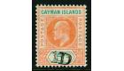 SG19Var. 1907 1d on 5/- Salmon and green. 'SLOTTED FRAME'. Brill