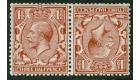 SG420a. 1924 1 1/2d Red-brown. 'Tete-Beche' Pair...