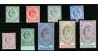 SG66-74. 1906 Set of 9. Superb mint...