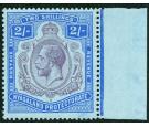 SG109c. 1926 2/- Purple and blue/pale blue. 'Nick in top right s