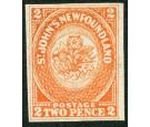 SG10. 1860 2d Orange-vermilion. Very fine unused...