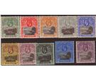 SG72-81. 1912 Set of 10. Superb fresh mint...