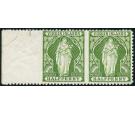 SG43c. 1899 1/2d Yellow-green. 'Imperforate between, Horizontal