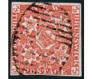 SG1. 1851 3d Bright red. Superb fine used...