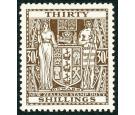 SG F205w. 1949 30/- Brown. 'watermark Inverted'. Superb U/M mint