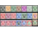 SG53-73. 1950 Set of 21. Post Office fresh U/M mint...