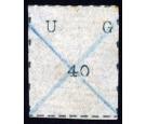 SG4. 1895 40(c.) Black. Superb used with roulettes on all sides.