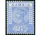 SG40a. 1898 2 1/2d Ultramarine. Malformed 'S'. Choice superb fre