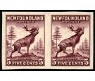 SG213a. 1932 5c Maroon 'Imperforate Pair' Brilliant U/M mint...