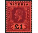 SG12. 1914 £1 Deep purple and black/red. Superb fresh U/M mint.