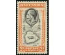 SG24a. 1934 2d Black and orange. 'Teardrops Flaw'. Superb fresh 