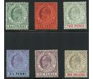 SG56-61. 1904 Set to 1/-. Very fine mint...