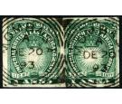 SG5a. 1890 1a Blue-green 'Imperforate Pair' Superb fine used...
