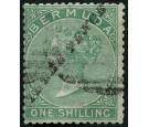 SG13b 1874 3d on 1/- Green. Very fine used...