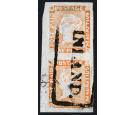 SG16. 1857 1d Red/grey Exceptional used vertical pair...