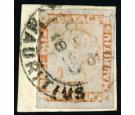 SG23. 1859 1d Red/bluish Superb used with mostly large margins..