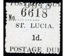 SG D1e. 1930 1d Black/blue 'Handstamped number double'. Superb f