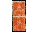 SG31. 1868 6d Bright orange-vermilion. Superb fresh mint pair...