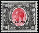 SG105s. 1925 £100 Red and black 'SPECIMEN'. Choice superb fresh