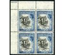 SG68 1956 5/- Black and deep dull blue. Brilliant fresh U/M mint