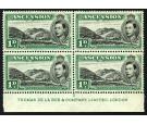 SG39. 1938 1d Black and green. Brilliant fresh U/M imprint sheet