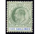 SG52. 1904 5/- Green and blue. Very fine mint...