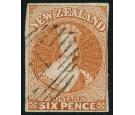 SG15. 1859 6d Chestnut. Superb fine used...