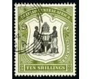SG50a. 1900 10/- Black and olive-green. Brilliant fine used...
