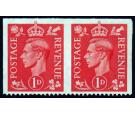 SG486c. 1941 1d Pale scarlet 'Imperforate three sides'. Brillian