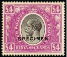 SG98s. 1925 £4 Black and magenta 'SPECIMEN'. Very fine fresh mi