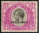 SG98s. 1925 £4 Black and magenta 'SPECIMEN'. Very fine fresh mi