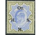 SG O71. 1909 15r Blue and olive-brown. Brilliant fresh mint...