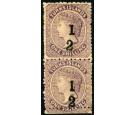 SG12a 1/2 on 1s Lilac 'Without Bar' Superb fresh mint in pair wi