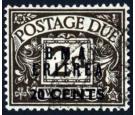 SG ED3a. 1948 20c on 2d Agate. No stop after 'A'. Superb fine us