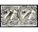 SG203. 1932 £1 Olive-grey. Superb well centred used pair...