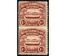 SG6a. 1907 6d Chocolate 'Imperforate Between (Vertical Pair)'...