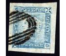 SG39. 1859 2d Blue. Worn Impression. Superb used wit huge margin