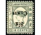 SG50a. 1892 6c on 16c Grey 'Surcharge Inverted'. Superb fresh we