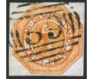 SG12. 1854 4d Yellowish-orange. Superb fine used...