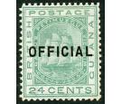 SG O12. 1877 24c Green. 'OFFICIAL'. Brilliant fresh perfectly...