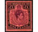 SG121cb. 1943 £1 Deep reddish purple and black/pale red 'Shadin