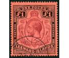SG80. 1928 £1 Purple and black/red. Exceptionally fine used...