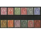 SG115-126. 1909 Set of 12. Superb fine used...