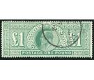 SG266. 1912 £1 Dull blue-green. Choice superb fine used...