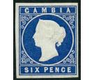 SG7. 1874 6d Deep blue. Very fine fresh mint...